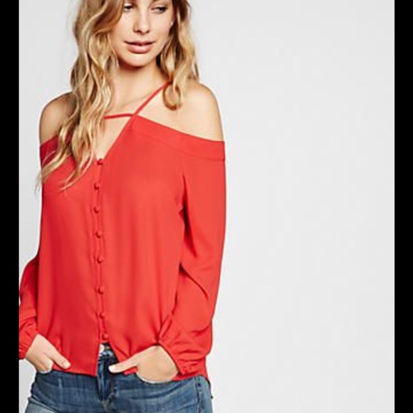 express cold shoulder top